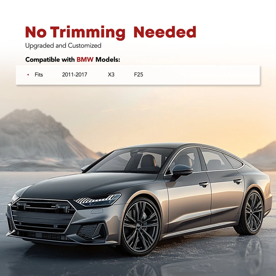 3x Alfombrillas delanteras y traseras negras para BMW X3 F25 2011 2012 2013 2014-2017 Foto 2 de 4