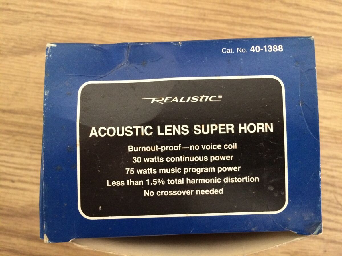NIB Vintage REALISTIC ACOUSTIC LENS SUPER HORN 8 Ohm 30/75 NIB Vintage REALISTIC ACOUSTIC LENS SUPER HORN 8 Ohm 30/75