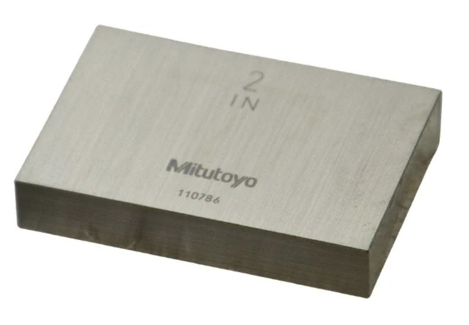 Mitutoyo 611202541 Rectangular Steel Individual Gage Block, 2.0