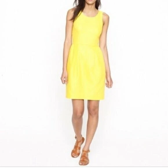 J crew deals yellow dress