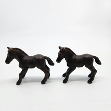 2 Schleich Camargue Foal Colt Baby Horse Figure 13628 Retired 2007 2.25" H