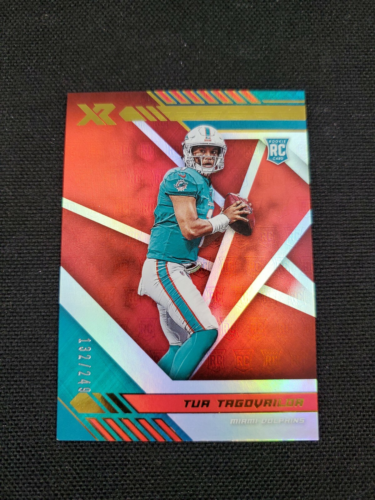 Tua Tagovailoa 2020 Panini XR Rookies Red 132/249 RC SP #102 Miami Dolphins