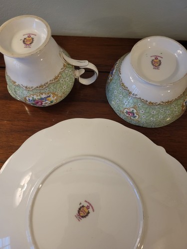 Queen Anne china Gainsborough pattern teaset items - green florals - Picture 6 of 6