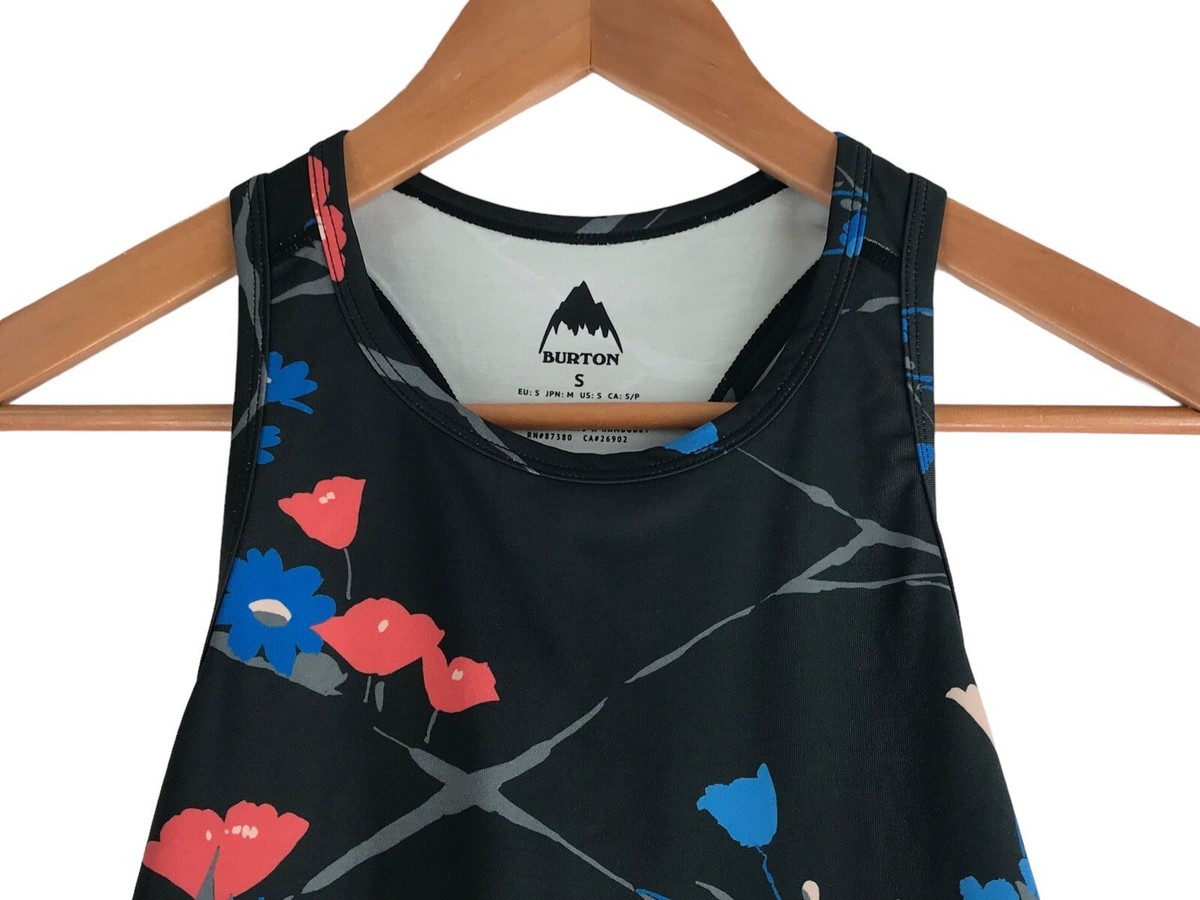 Burton Tank Top Womens Size Small S Floral Living Lining Black