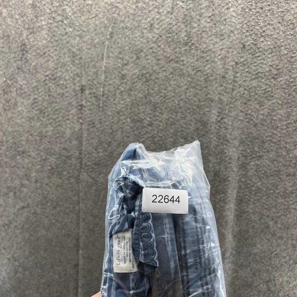 Camisa Life Is Good masculina grande azul casual manga curta listrada algodão - Imagem 2 de 4