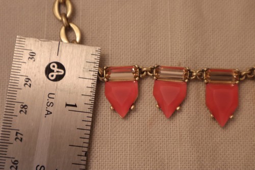 Stunning Stella & Dot Pretty Little Liars Coral Pink Statement Necklace - Picture 8 of 9