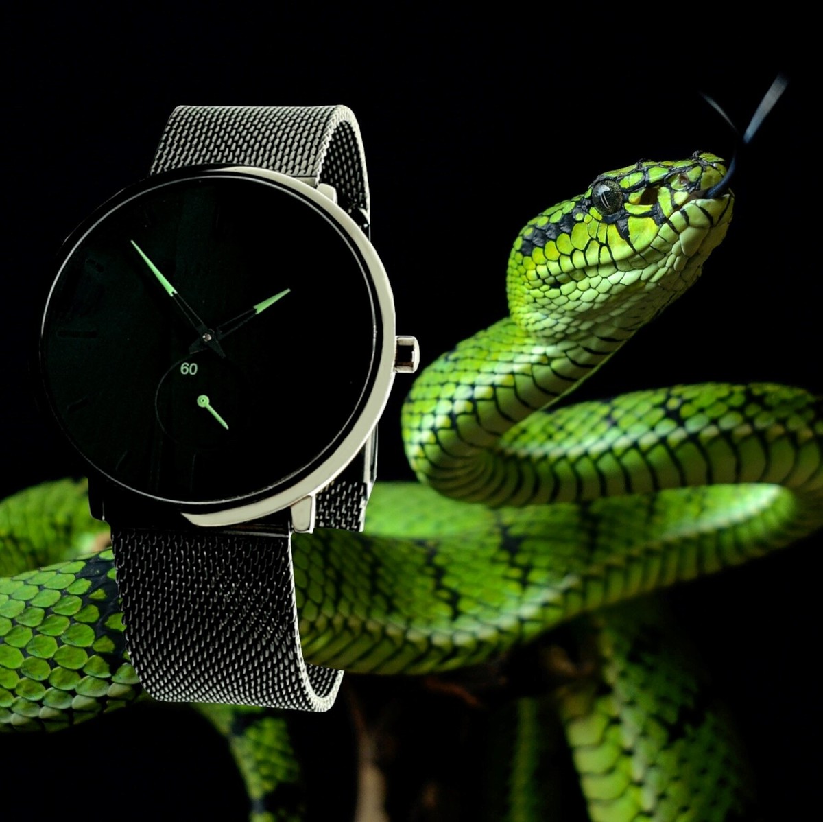 Orologio al Quarzo Infije Black Mamba in Acciaio Total Black