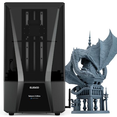 ELEGOO Saturn 3 Ultra-EB 3D Printer MSLA  Resin 10'' 12K Mono LCD Wi-Fi Transfer