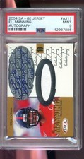 2004 Sa-Ge Sage Jersey Eli Manning ROOKIE RC AUTO Autograph PSA 9 Graded Card