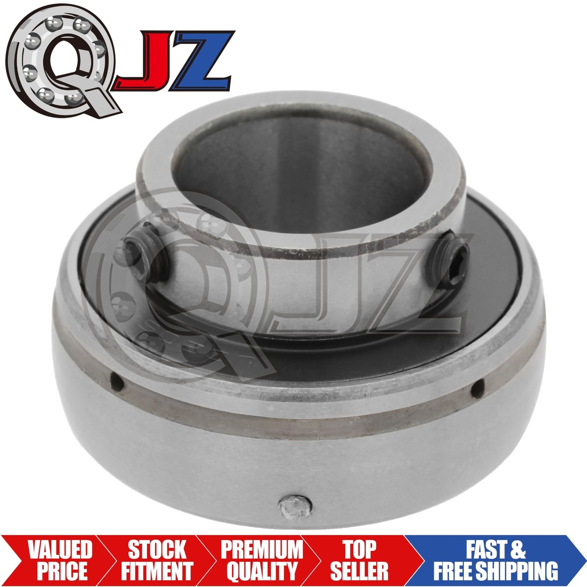 1-Pack] UC205 Insert Ball Bearing w/ Set Screw Locking [25 mm Bore