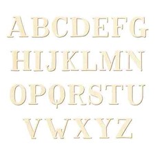 Bütic Sperrholz Lern-Alphabet Set A-Z 26 Buchstaben - Pappel 3mm