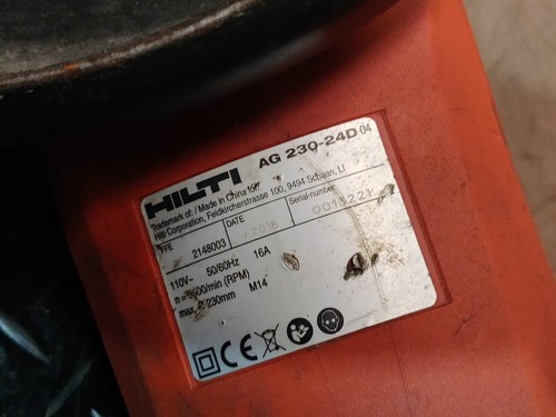 Amoladora angular HILTI AG 230-24D 110v 230mm 9" cortadora de disco - IVA incluido - Imagen 8 de 9