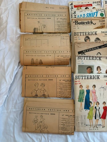 Vintage Schnittmuster Butterick vielleicht geschnitten/ungeschnitten komplett/unvollständig 25 Stück - Bild 2 von 20