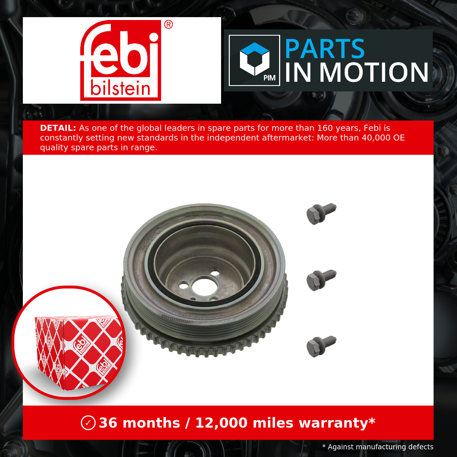 ✅Fits FEBI 44813 CRANKSHAFT BELT PULLEY ⭐UK Seller⭐ - Image 15