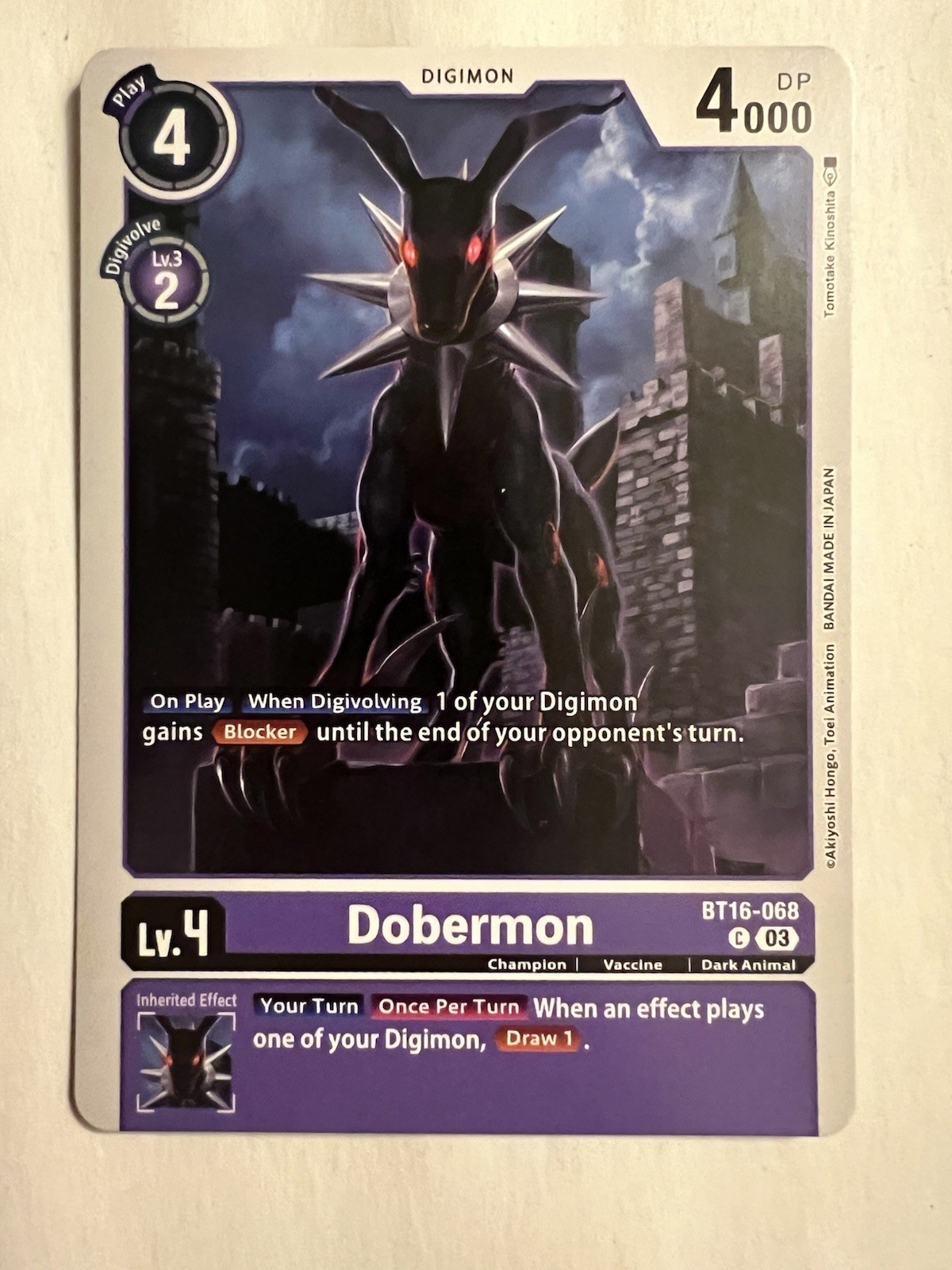 Dobermon BT16-068 C Digimon CCG | Beginning Observer NM