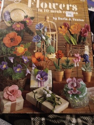 American School Of Needlework Plastic Canvas Flowers In 10 Mash Canvas