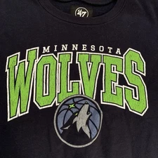 Minnesota Timberwolves '47 Brand Navy Blue Crewneck Sweatshirt Size XL NBA