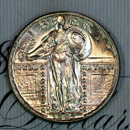 * 1927-P * SUPERB+ GEM BU MS STANDING LIBERTY QUARTER * FROM COLLECTION