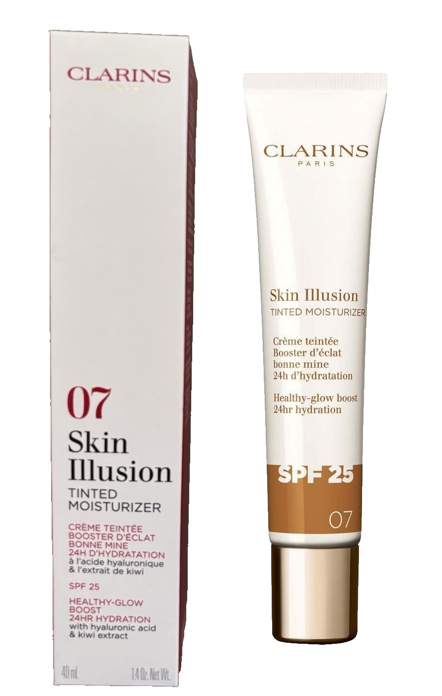 Clarins Skin Illusion Tinted Moisturizer SPF25 Shade 07 40ml, New