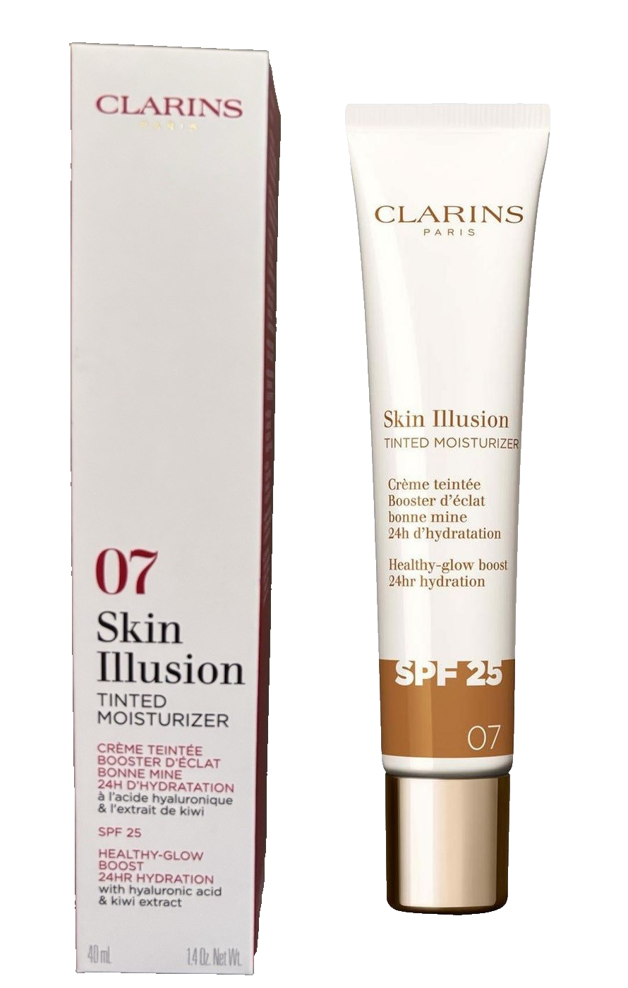Clarins Skin Illusion Tinted Moisturizer SPF25 Shade 07 40ml, New