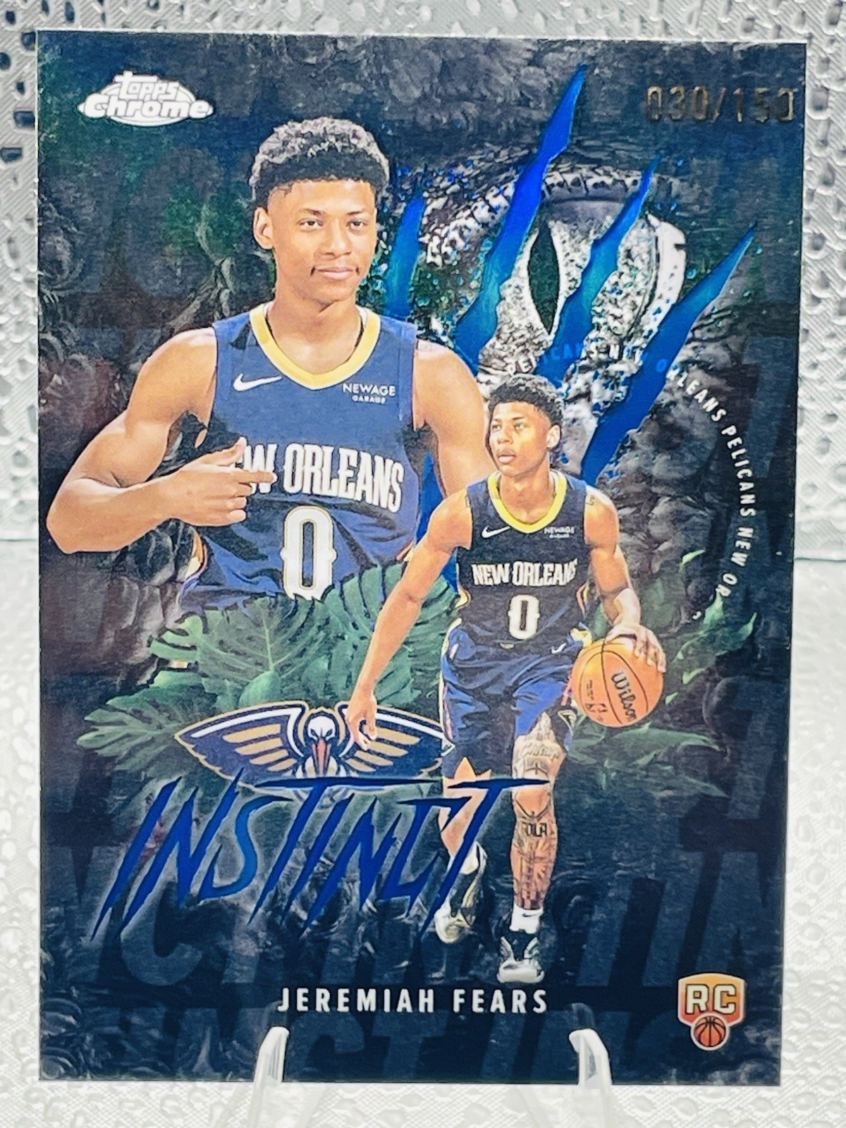 JEREMIAH FEARS - 2025-26 Topps Chrome Rookie Instinct Blue /150 - PELICANS