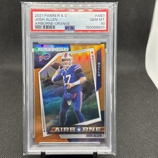 2021 Panini Rookies & Stars - Airborne Josh Allen #AB-3 Orange Prizm 5/25 PSA 10