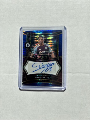 Diego Carlos [Blue Pulsar] #3 2024 Panini Select Premier League Signature card
