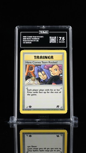 Here Comes Team Rocket! (1st Edition) graded TAG 7.5 for sale on eBay