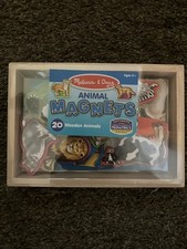 Melissa Doug 20 Wooden Animal Magnets in a Box