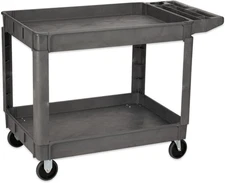 Carlisle UC452523 45 in x 25 in 2 Tier Gray Utility Cart