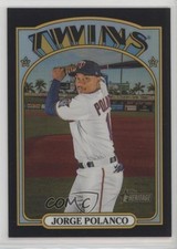 2021 Topps Heritage Chrome Black Refractor /72 Jorge Polanco #447 10k8