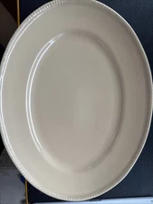 Euro Ceramica Portugal Douro 16" x 12" Oval Platter - Cream