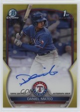 2023 Bowman Chrome Prospect Yellow Refractor 45/75 Daniel Mateo Auto 1d0h