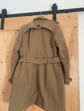 Drykorn Damen Mantel 100% Wolle Gefüttert Beige Gr. 42