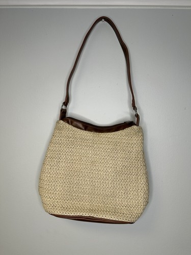 Bolso de Hombro Jenny Buchanan Bolso de Mano Tejido de Paja Vintage #1 - Imagen 1 de 18