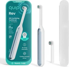 Quip Rev 360 Oscillating Rechargeable Electric Toothbrush, Blue Mist, BRAND NEW