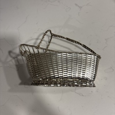 VINTAGE CHRISTOFLE GALLIA WINE BOTTLE HOLDER BASKET SILVER PLATE