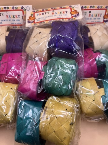 Lote de 18 mini cestas de Pascua tejidas vintage NUEVAS stock antiguo Pascua ilimitado - Imagen 2 de 3