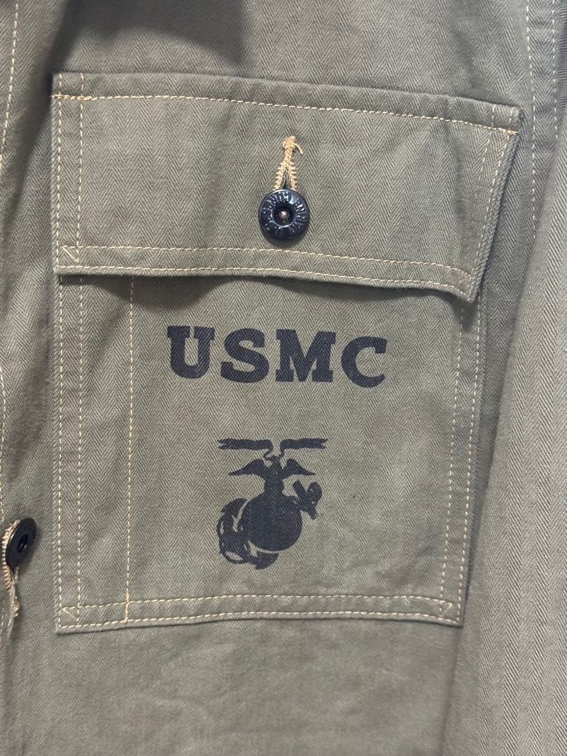 Buzz Rickson's USMC Utility Jacket Herringbone Co… - image 4