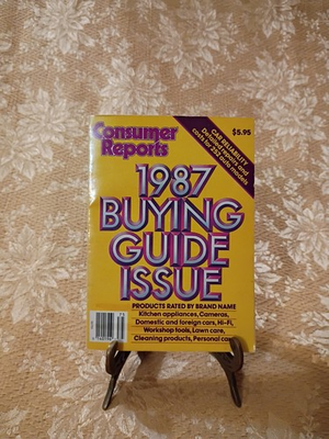 #ad Consumer Reports 1987 Buying Guide Issue Magazine Cars Appliances Hi Fi Book $11.99