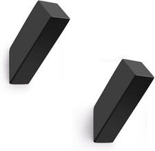 Black Towel Hooks Wall Mounted SUS 304 Stainless Steel Heavy Duty Hooks 2 Pack