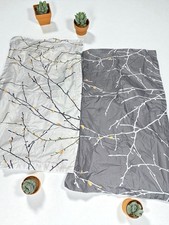 Bedsure King Size Pillow Cases Set Of 2 King 24"x 39" Gray  White Floral Design