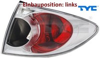 TYC 11-11194-01-2 Heckleuchte Links RüCklicht Hecklicht RüCkleuchte FüR Mazda