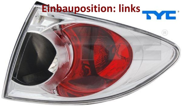TYC 11-11194-01-2 Heckleuchte Links RüCklicht Hecklicht RüCkleuchte FüR Mazda-image