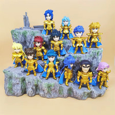 Lot 12 figurines Saint Seiya Chevaliers d'or du Zodiaque 11 cm Collection Chibi