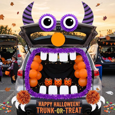 Monster Face Trunk or Treat Car Decoration Kit for Halloween SUV