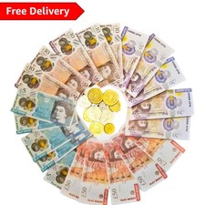 Kids' Play Money Set - Realistic UK Coins and Notes for Teaching Numeracy Skills