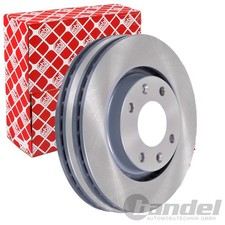 2X FEBI BREMSSCHEIBEN Ø266mm VORNE PASSEND FÜR CITROËN AMI BERLINGO C-ELYSEE C2