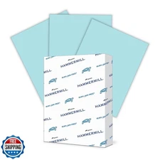 Hammermill Colored Paper, 20 lb Blue Printer Paper, 8.5 x 11-1 Re