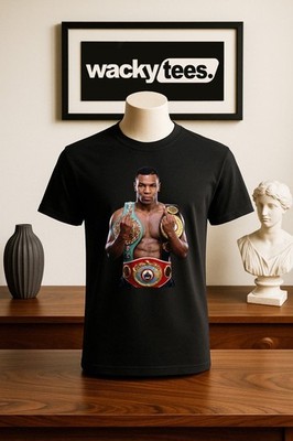 Mike Tyson Flipping The Bird Vintage Classic Boxing Champ Graphic Tee Shirt